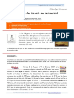 L'organisation Du Travail Au Restaurant - DJJ PROF PDF