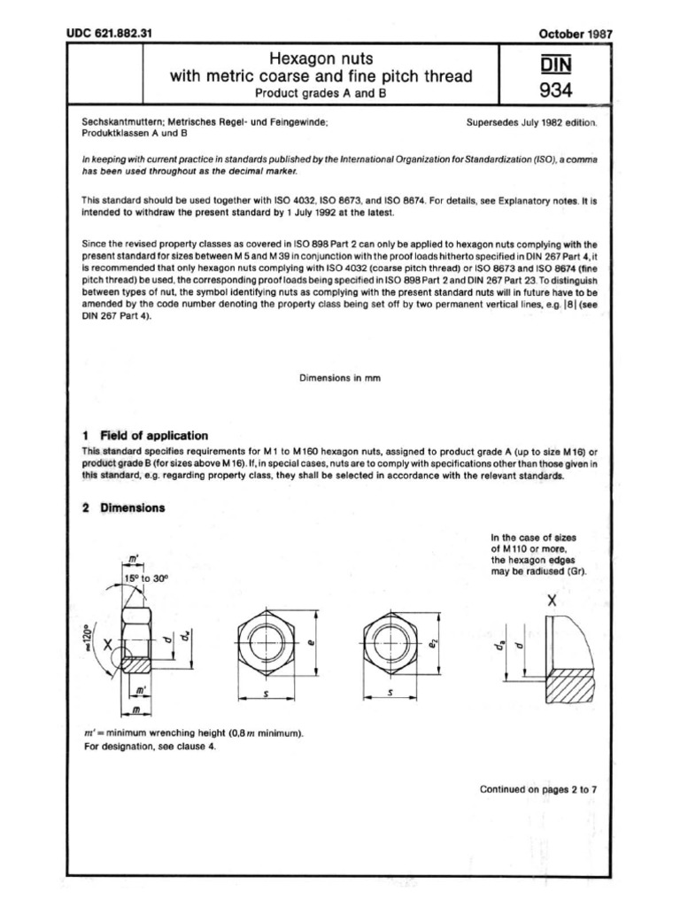DIN 934 Vs ISO 4032 Specification Standard Knowledge Yuyao, 51 OFF