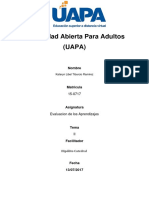 Evaluacion de Los Aprendizajes Tema II