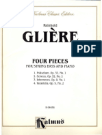 Gliere - 4 Pieces - Op 32,1-2 Op 9,1-2 (Doublebass and Piano) (Parts)