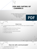 Diffusion and Gating of Channels Physiology