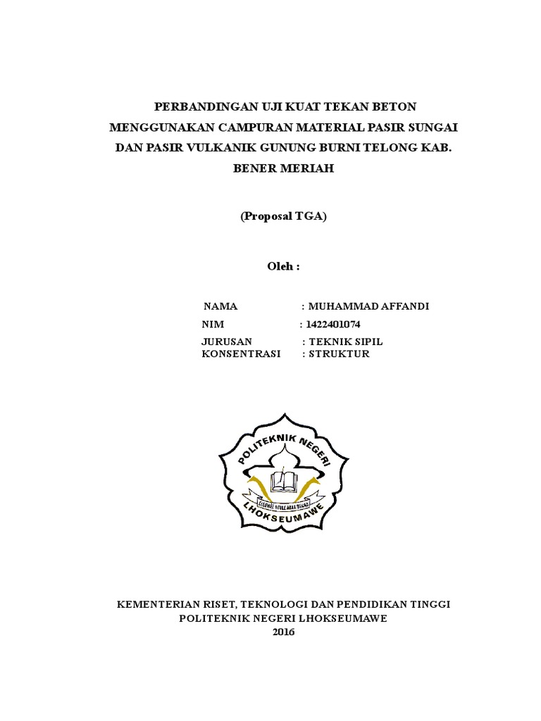 Contoh Proposal Skripsi Teknik Sipil Pdf  Guru Luring