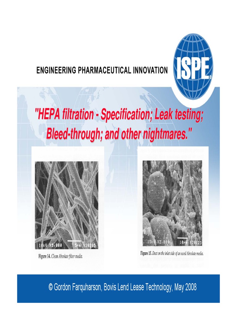 HEPA Filter Leak Test PDF PDF Verification And Validation Aerosol