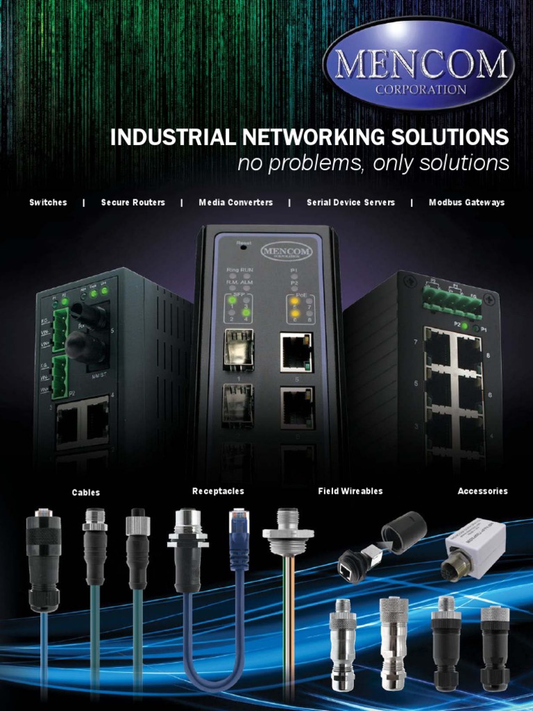 Mencom Industrial Networking Solutions | PDF | Network Switch ...