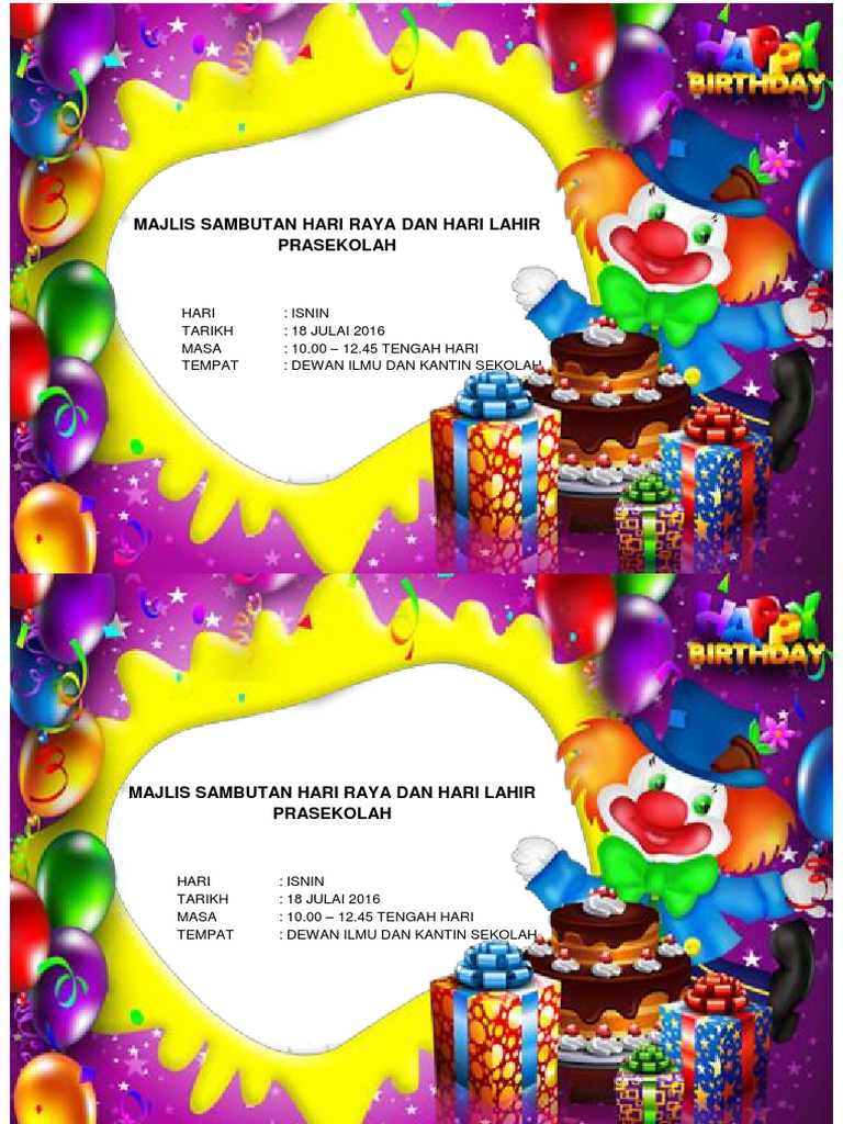 contoh kad jemputan hari raya