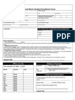 Quesnel Music Student Enrollment Form: Office Use Only Method of Payment