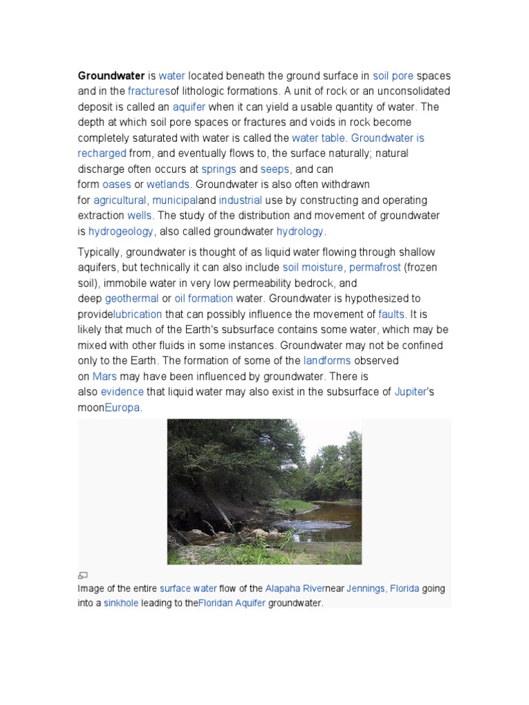 Understanding Groundwater and Aquifers | PDF | Aquifer | Groundwater