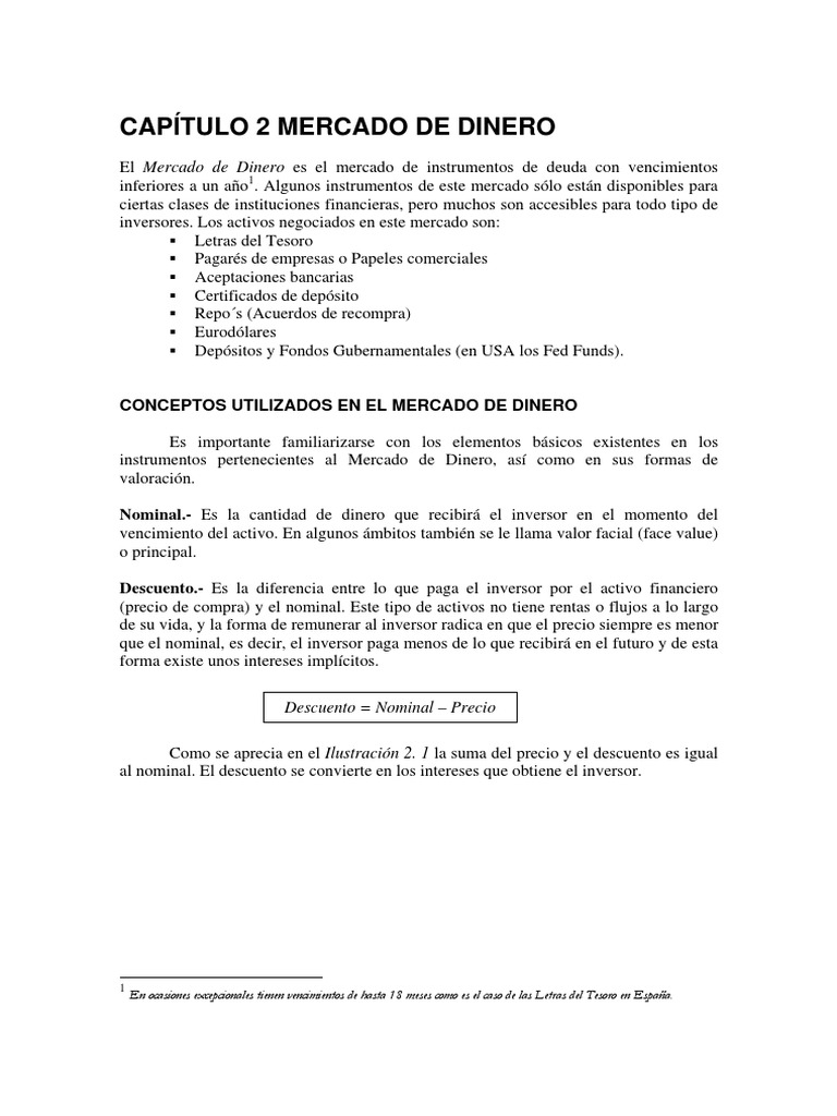 Introducción al Mercado de Dinero | PDF | Libor | Bancos