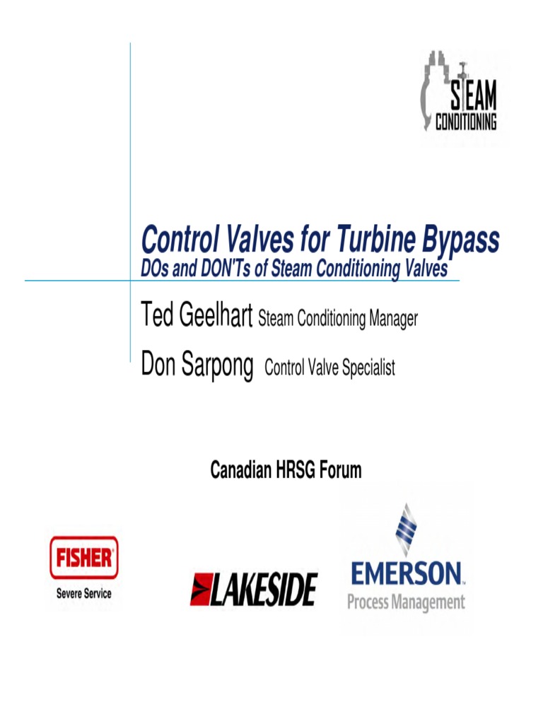 Best Practices for Maintaining Efficient Steam Conditioning Valves