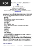 Original Due Declaration and Notice of