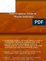 Some Common Terms in Marine Insurance