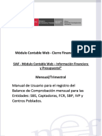 Cierre financiero mensual y trimestral