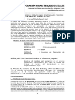 Modelo de Recurso de Apelación de Sentencia en Proceso Contencioso Administrativo