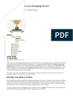 Ping Pong Scoring Rules: How to Keep Score