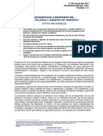 Estadísticas de Policías y Agentes de Tránsito”, correspondiente al primer trimestre de 2017