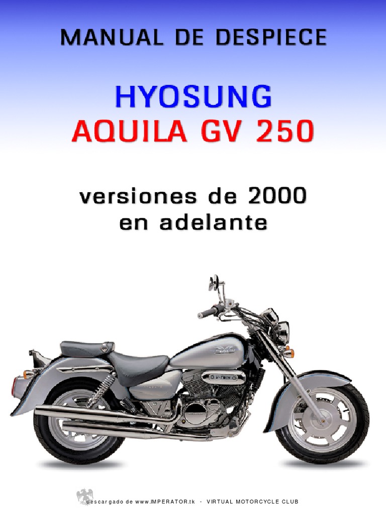 Hyosung Aquila 250GV - Manual de Despiece - Ingles