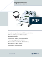 Datasheet Audiometer Ma53 Sp