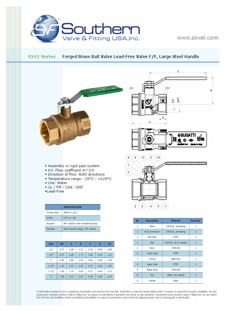 9241 Series Bugatti Ball Valve UL FM NSF61 600WOG Valve Hydraulic