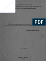 Sá, C. P. (1985) - O Behaviorismo Radical de Skinner e Sua Aplicabilidade Socialmente Relevante