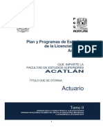 Tomo II Plan Estudios Actuaría