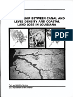 Canal and Levee Density and Coastal Land Loss in Louisiana