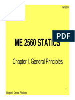 Me 2560 Statics: Chapter I. General Principles