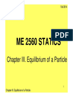 Me 2560 Statics: Chapter III. Equilibrium of A Particle