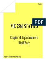 Me 2560 Statics: Chapter VI. Equilibrium of A Rigid Body