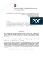 La Necesidad de Una Conducta Ética en El Proceso Administrativo. Una Revisión de Conceptos y Perspectivas