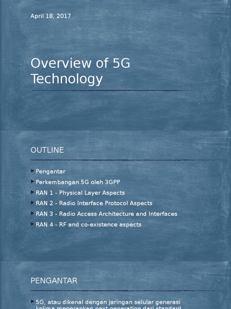 Overview of 5G Technology | PDF | Protokol Lapisan Fisik | Telekomunikasi