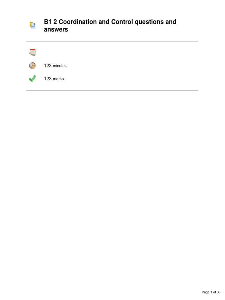 B1 2 Coordination & Control Questions and Answers PDF Combined Oral