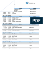 Teachers Development Program Schedule