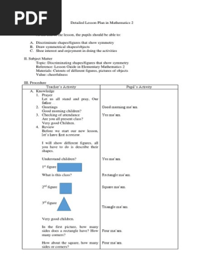 Lesson Plan In Math 2-Semi | Pdf | Lesson Plan | Cognition