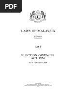 Elections Offences Act 1954 (Updated 2016)