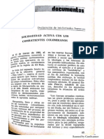 Solidaridad Activa Con Los Combatientes Colombianos. Rev. Doc. Politicos 49 May 1965 - 28