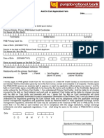 PNB AddonCard Form PDF