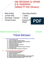 Training Pemeliharaan Peralatan GI SISTEM PENTANAHAN