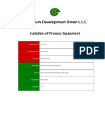 PR-1076 - Isolation of Process Equipment Procedure