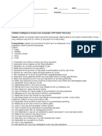 Multiple Intelligences Survey Form