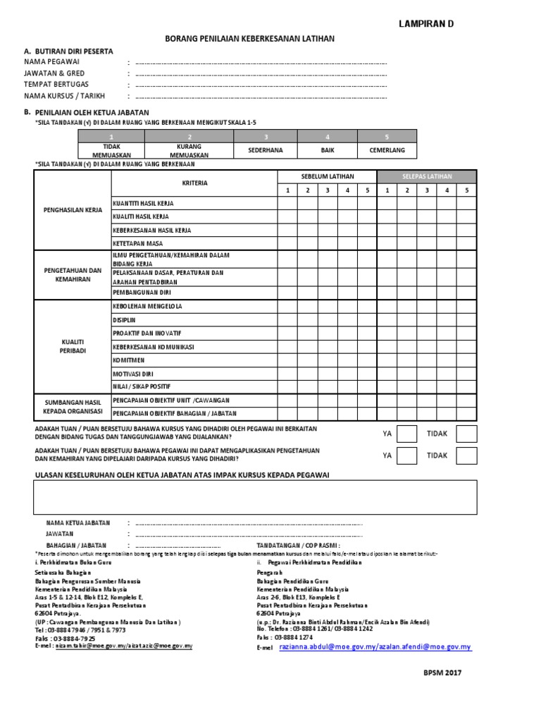 Borang Permohonan Surat Kelulusan Pekerja Lampiran B