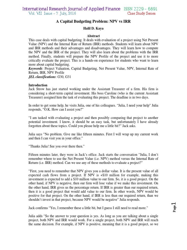 Net present value image