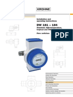 Installation and Operating Instructions: KROHNE 01/2006 7.02125.23.00