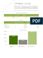 Monthly Goal: Savings Calculator
