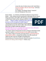 Climate Change and Violence Fact Sheet