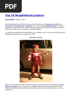 Top 10 BeagleBoard Projects