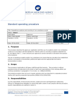 Standard Operating Procedures For Request of Exceptions & Deviations