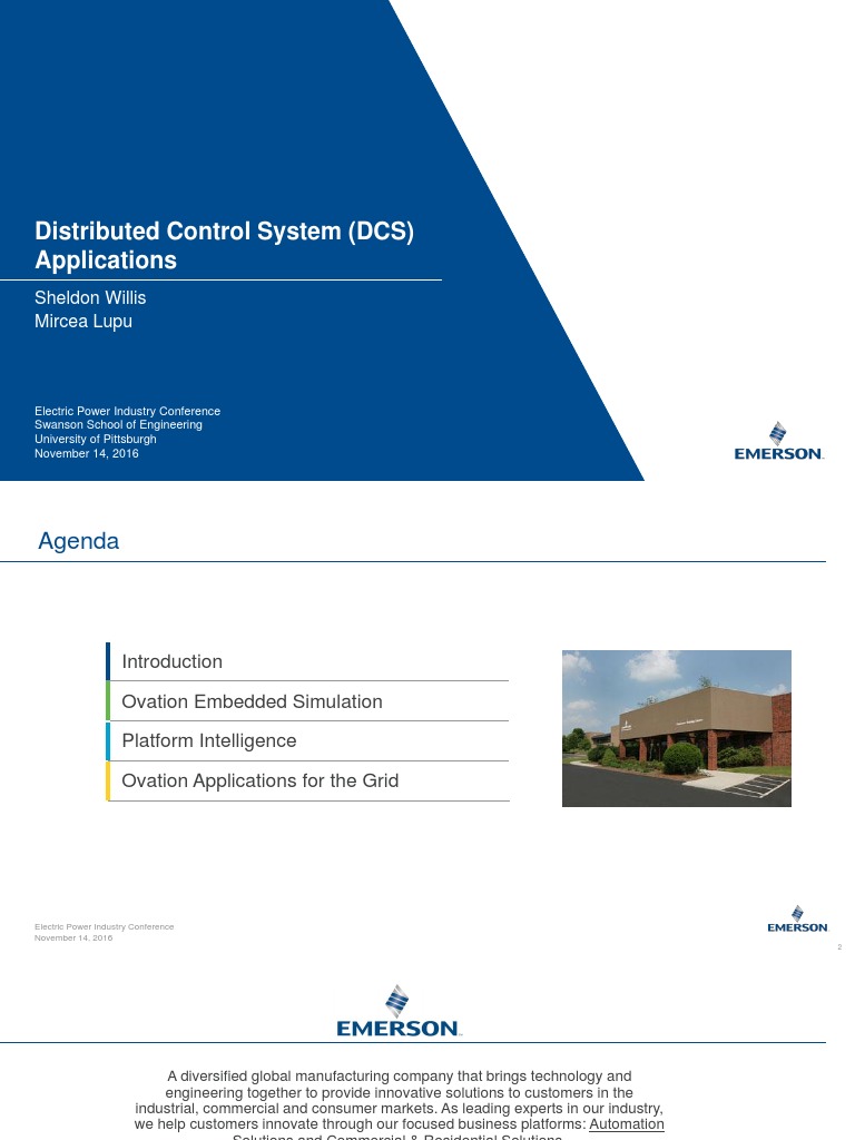 Emerson Dcs Pdf Distributed Generation Electrical Grid