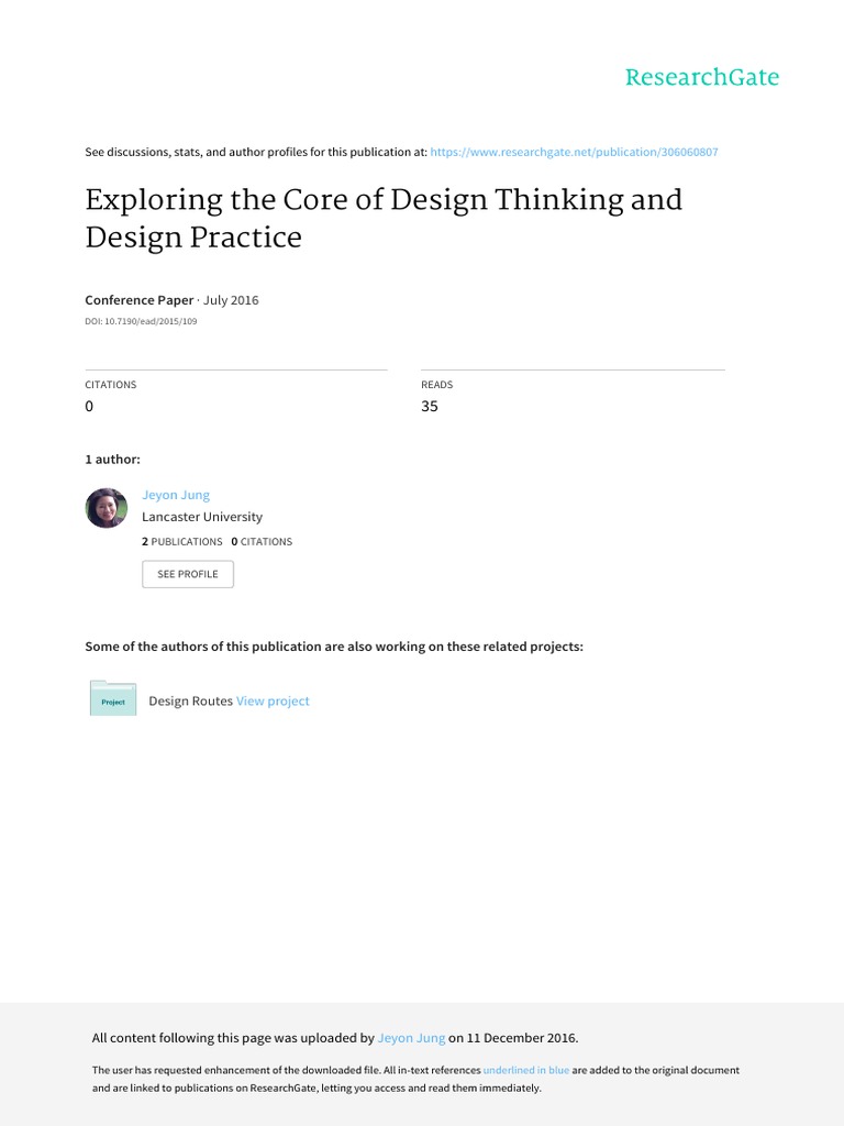 Exploring The Core of Design Thinking and Design P | Download Free PDF ...