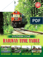 Railways South Zone Time Table 2016