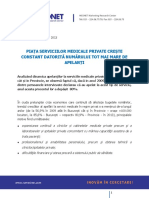 Comunicat de Presa - Studiu Servicii Medicale Private - 2013 PDF